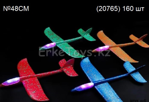 картинка Самолет пенопласт светящаяся кабина от магазина Игрушек