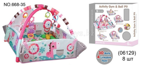 картинка Коврик манеж розовый от магазина Игрушек